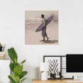 Poster Le surfer solitaire - Imprimer l'art (Bureau à domicile)