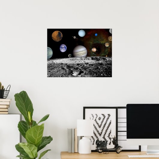 Poster Le système solaire (Bureau à domicile)