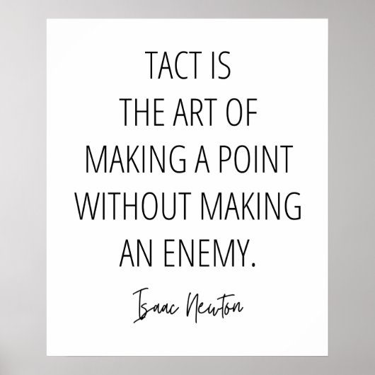 Poster Le tact est l'art de faire valoir un point ... (Devant)