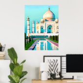 Poster Le Taj Mahal sous un ciel étoilé (Bureau à domicile)