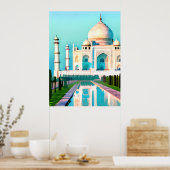 Poster Le Taj Mahal sous un ciel étoilé (Cuisine)