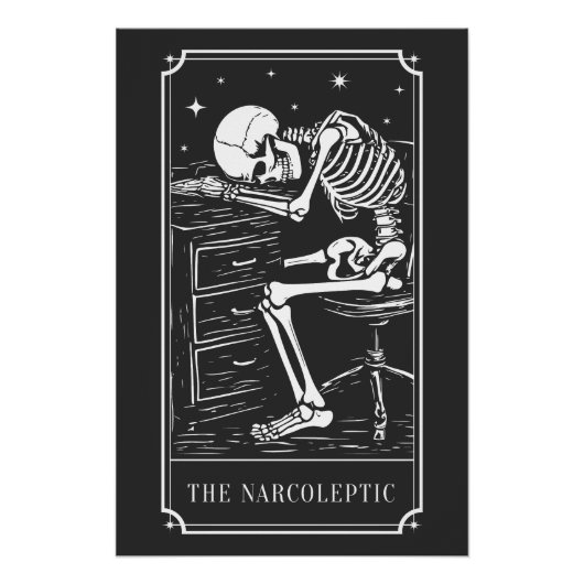 Poster Le Tarot Narcoleptique Carte de Sensibilisation à (Devant)