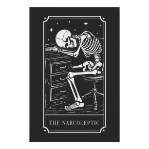 Poster Le Tarot Narcoleptique Cartes de Sensibilisation à