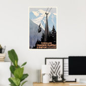 Poster Le téléphérique de Brévent Chamonix Mont-Blanc Fra (Bureau à domicile)