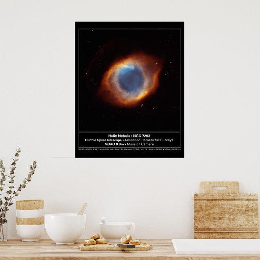 Poster Le télescope Helix Nebula Hubble (Cuisine)