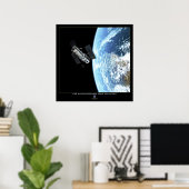 Poster Le télescope spatial Hubble en Orbit (Bureau à domicile)