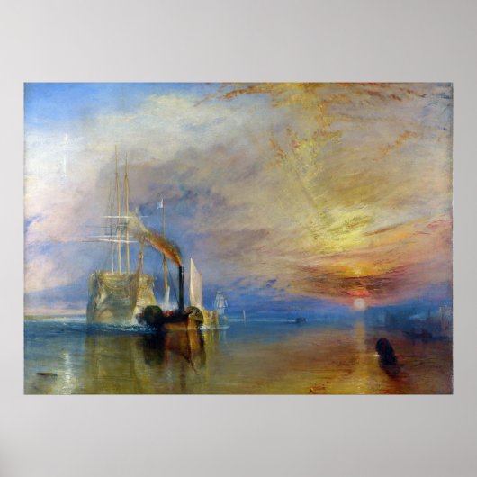 Poster Le Téméraire combattant par J. M. W. Turner (Devant)