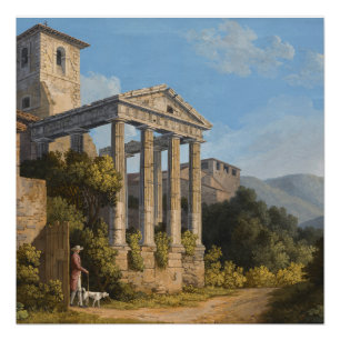 Poster Le Temple d'Hercule, La célèbre peinture
