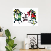 Poster "Le temps 4 est une action" (Bureau à domicile)