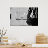 Poster Le temps d'arbitre hors (Basketball) Black and Whi (Cuisine)