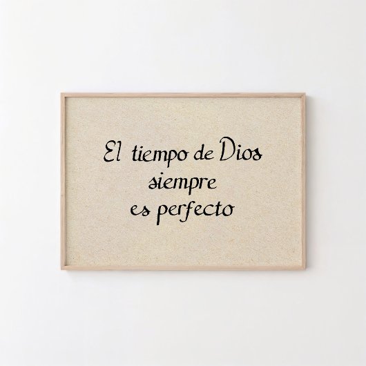 Poster Le Temps de Dieu Est Toujours Parfait