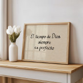 Poster Le Temps de Dieu Est Toujours Parfait