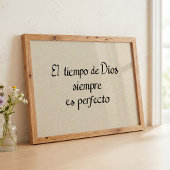 Poster Le Temps de Dieu Est Toujours Parfait