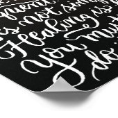 Poster Le temps guérit l'art écrit à la main (Coin)