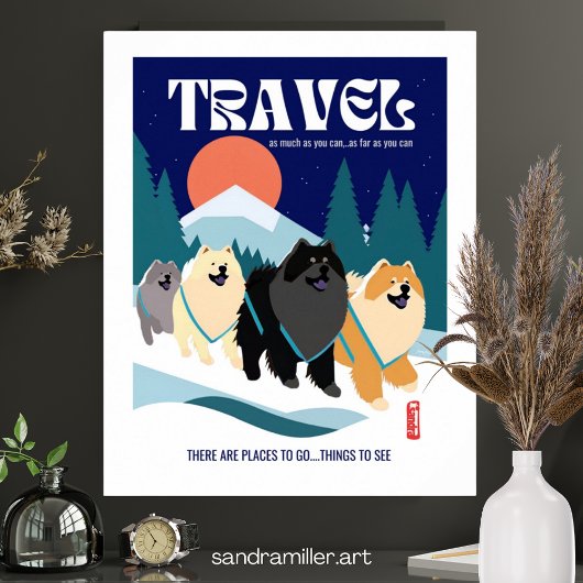 Poster LE TEMPS LES VOYAGEURS chows non encadrés ou encad