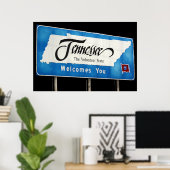 Poster Le Tennessee vous souhaite la bienvenue sur l'affi (Bureau à domicile)