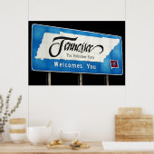 Poster Le Tennessee vous souhaite la bienvenue sur l'affi (Cuisine)