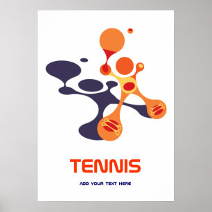Poster le tennis est un jeu frais