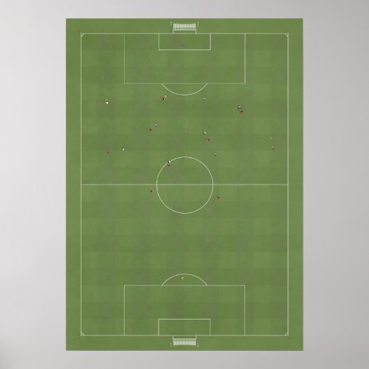 Poster Le terrain de football illustré ci-dessus (Devant)