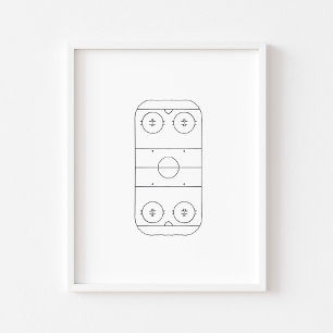 Poster Le terrain de hockey sur glace