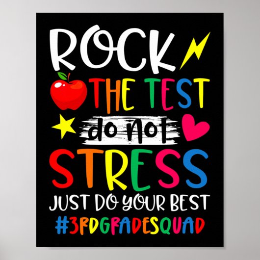 Poster Le Test Faites Votre Meilleur Test Jour Enseignant (Devant)