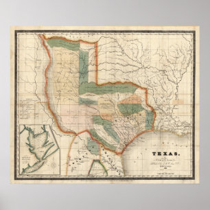 Poster Le Texas, par des bavures de David H