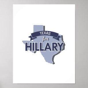 POSTER LE TEXAS POUR HILLARY - .PNG