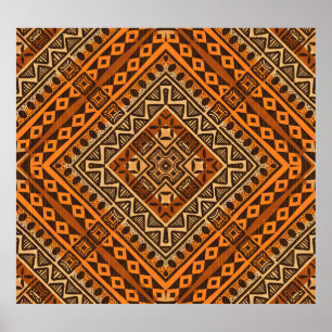Poster Le textile tribal africain : de style ethnique.