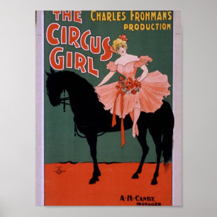 Poster Le théâtre de cru de fille de cirque