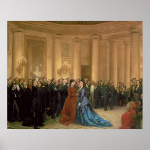 Poster Le théâtre d'Odeon, Paris, 1869 (huile sur la