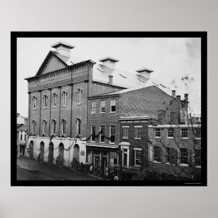 Poster Le théâtre Ford, scène de la mort de Lincoln 1865