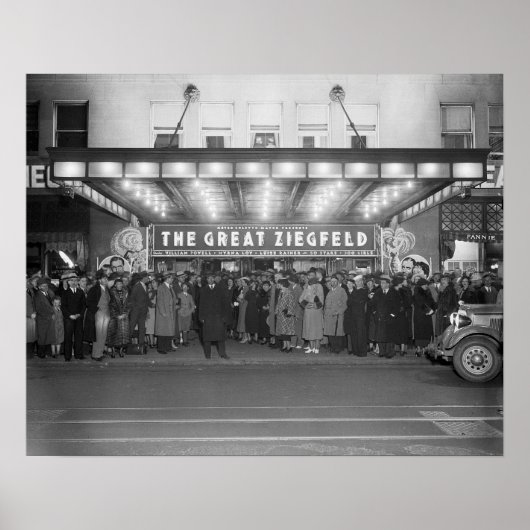 Poster Le Théâtre National, 1936. Photo vintage (Devant)