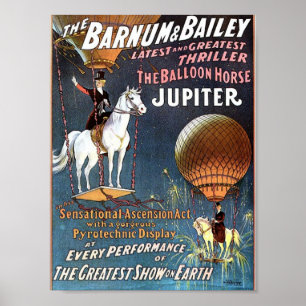 Poster Le Théâtre Vintage du Balloon Horse Jupiter