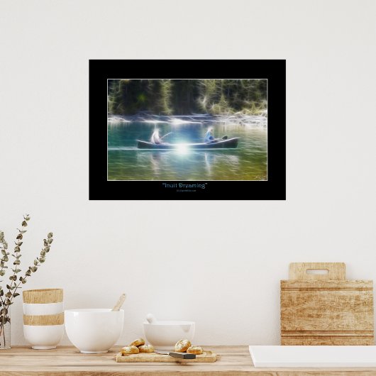 Poster Le thème de l'art autochtone des Inuits (Cuisine)