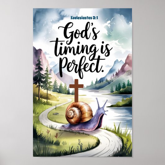 Poster Le Timing de Dieu est parfait Christian Nursery Wa (Devant)