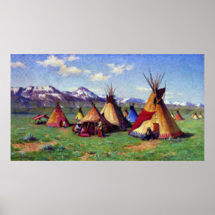 Poster Le Tipi de la Médecine Joseph Henry Sharp 1903