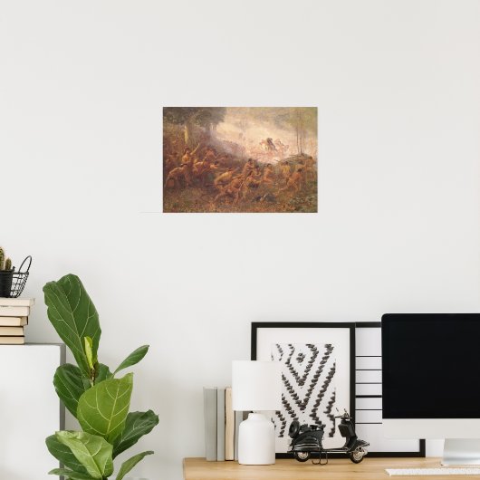 Poster Le tir du général Braddock (Bureau à domicile)