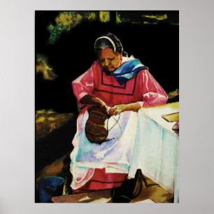 Poster Le tisserand de panier