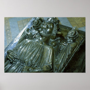Poster Le tombeau du roi John avec deux figurines miniatu