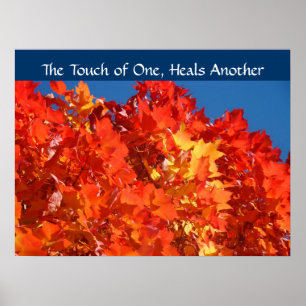 Poster Le Toucher de l'Un Soigne l'Autre Nursing Automne