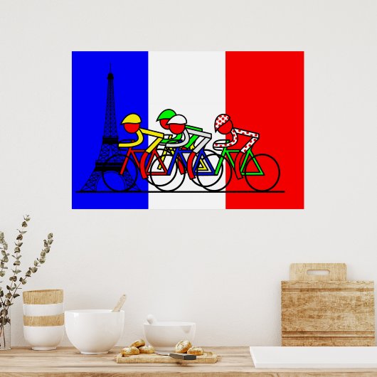 Poster Le Tour Arrive à Paris (Cuisine)