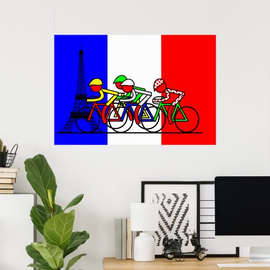 Poster Le Tour Arrive à Paris (Bureau à domicile)