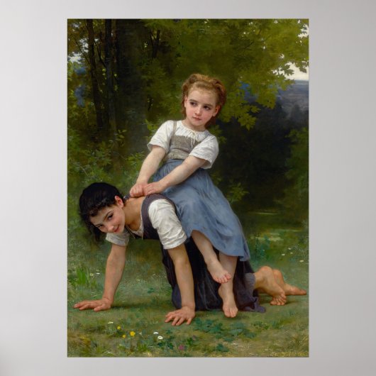 Poster Le tour Pony-Back de William-Adolphe Bouguereau (Devant)