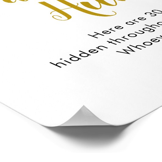 Poster Le tournesol est en route Baby shower chasse au Pa (Coin)