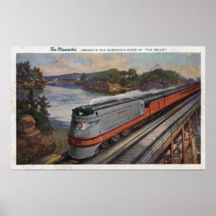 Poster Le train de ligne profilée de Hiawatha