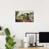 Poster Le train d'Express (Bureau à domicile)