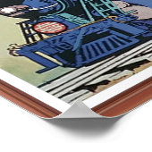 Poster Le train New Jersey Central Blue Comet (Coin)