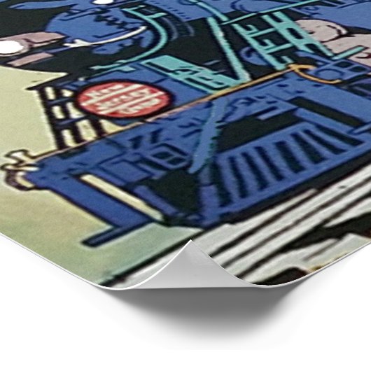 Poster Le train New Jersey Central Blue Comet (Coin)