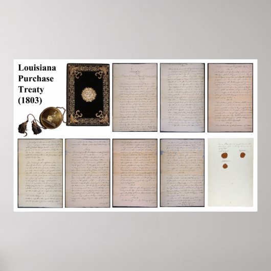 Poster Le traité d'achat de la Louisiane de 1803 (Devant)