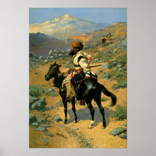 Poster Le trappeur indien de Frederic Remington (1889) (Devant)